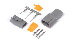 Zestaw pinów i wtyczek pasujących do złączy Deutsch DTM-3 (7.5 Amperów).