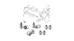 Zestaw aluminiowych tulei do tylnych wahaczy BMW E36 E46 Uniball największy sklep tuningowy w Polsce!