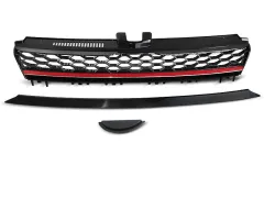 Grill Atrapa SPORT Czarny RED VW GOLF 7 13-17 największy sklep tuningowy w Polsce!