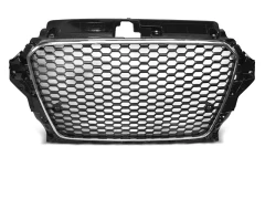 Grill Atrapa SPORT CHROME Czarny fit AUDI A3 (8V) 12-16