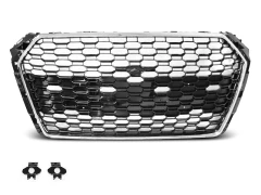 Grill Atrapa SPORT CHROME Czarny (czujniki) fit AUDI A4 B9 15-19