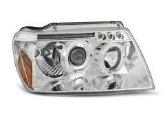 Lampy przednie CHRYSLER JEEP GRAND CHEROKEE 99-05.05 ANGEL EYES CHROME