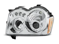 Lampy przednie CHRYSLER JEEP GRAND CHEROKEE 05-08 ANGEL EYES CHROME