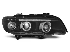 Lampy przednie ANGEL EYES BLACK BMW X5 E53 09.99-10.03 największy sklep tuningowy w Polsce!