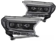 Lampy przednie LED BLACK FORD RANGER V 16-22 największy sklep tuningowy w Polsce!