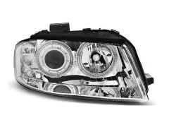 Lampy przednie ANGEL EYES CHROME AUDI A3 8P 05.03-03.08 największy sklep tuningowy w Polsce!