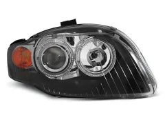Lampy przednie ANGEL EYES BLACK AUDI A4 B7 11.04-03.08 największy sklep tuningowy w Polsce!