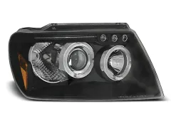 Lampy przednie CHRYSLER JEEP GRAND CHEROKEE 99-05.05 ANGEL EYES BLACK największy sklep tuningowy w Polsce!