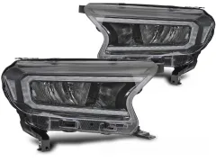 Lampy przednie LED BLACK FORD RANGER V 16-22 największy sklep tuningowy w Polsce!