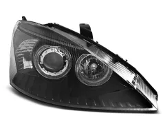 Lampy przednie FORD FOCUS 10.98-10.01 ANGEL EYES BLACK największy sklep tuningowy w Polsce!