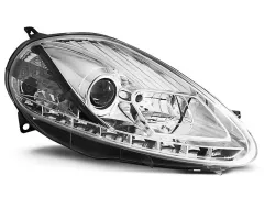 Lampy przednie FIAT GRANDE PUNTO 09.05-08 (+DRL) CHROME największy sklep tuningowy w Polsce!
