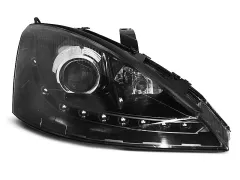 Lampy przednie FORD FOCUS 11.01-10.04 (+DRL) BLACK największy sklep tuningowy w Polsce!