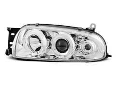 Lampy przednie FORD FIESTA MK4 10.95-08.99 ANGEL EYES CHROME największy sklep tuningowy w Polsce!