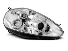 Lampy przednie FIAT GRANDE PUNTO 09.05-08 ANGEL EYES CHROME największy sklep tuningowy w Polsce!