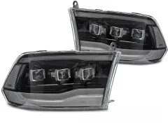 Lampy przednie DODGE RAM 09-18 LED BLACK największy sklep tuningowy w Polsce!