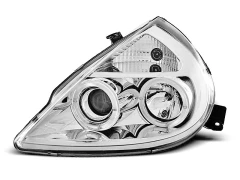 Lampy przednie FORD KA 11.96-08  ANGEL EYES CHROME