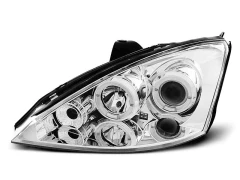 Lampy przednie FORD FOCUS 10.98-10.01 ANGEL EYES CHROME