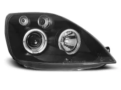 Lampy przednie FORD FIESTA MK6 05.02-08.05 ANGEL EYES BLACK największy sklep tuningowy w Polsce!