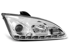 Lampy przednie FORD FOCUS II 09.04-01.08 (+DRL) CHROME największy sklep tuningowy w Polsce!