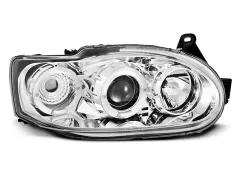 Lampy przednie FORD ESCORT MK7 02.95-00 ANGEL EYES CHROME największy sklep tuningowy w Polsce!