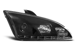 Lampy przednie FORD FOCUS II 09.04-01.08 (+DRL) BLACK największy sklep tuningowy w Polsce!