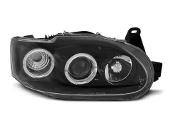 Lampy przednie FORD ESCORT MK7 02.95-00 ANGEL EYES BLACK największy sklep tuningowy w Polsce!