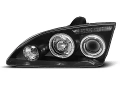 Lampy przednie FORD FOCUS II 09.04-01.08 ANGEL EYES BLACK największy sklep tuningowy w Polsce!