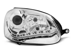 Lampy przednie (+DRL) CHROME VW GOLF 5 największy sklep tuningowy w Polsce!