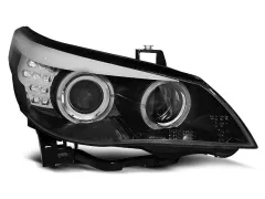 Lampy przednie ANGEL EYES BLACK LED INDICATOR BMW E60/E61 03-07 największy sklep tuningowy w Polsce!