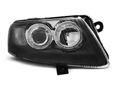 Lampy przednie ANGEL EYES BLACK AUDI A6 C6 04.04-08 największy sklep tuningowy w Polsce!