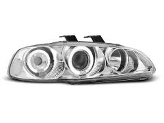 Lampy przednie HONDA CIVIC 09.91-08.95 2D/3D ANGEL EYES CHROME