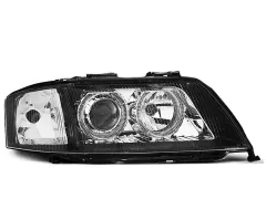 Lampy przednie XENON ANGEL EYES BLACK AUDI A6 05.97-09.99 największy sklep tuningowy w Polsce!
