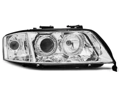Lampy przednie XENON ANGEL EYES CHROME AUDI A6 06.01-05.04 największy sklep tuningowy w Polsce!