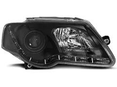 Lampy przednie TRUE DRL BLACK VW PASSAT B6 3C 03.05-10 największy sklep tuningowy w Polsce!