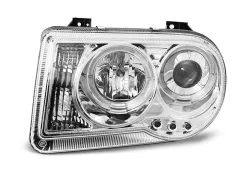 Lampy przednie CHRYSLER 300C 05-10 ANGEL EYES CHROME największy sklep tuningowy w Polsce!