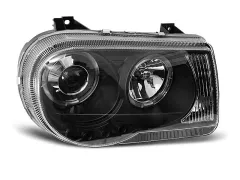 Lampy przednie CHRYSLER 300C 05-10 ANGEL EYES BLACK największy sklep tuningowy w Polsce!