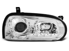 Lampy przednie (+DRL) CHROME VW GOLF 3 09.91-08.97 największy sklep tuningowy w Polsce!