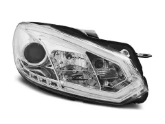 Lampy przednie TUBE LIGHT DRL CHROME VW GOLF 6 10.08-12 największy sklep tuningowy w Polsce!