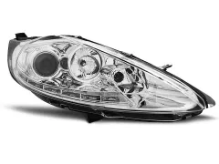 Lampy przednie FORD FIESTA MK7  08.08-09.12 (+DRL) CHROME największy sklep tuningowy w Polsce!