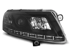 Lampy przednie XENON TRUE DRL BLACK AUDI A6 C6 04.04-08 największy sklep tuningowy w Polsce!