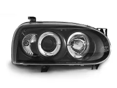 Lampy przednie ANGEL EYES BLACK VW GOLF 3 09.91-08.97 największy sklep tuningowy w Polsce!