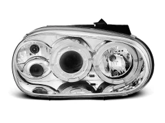 Lampy przednie ANGEL EYES CHROME VW GOLF 4 09.97-09.03