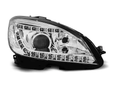 Lampy przednie XENON (+DRL) CHROME MERCEDES W204 07-10