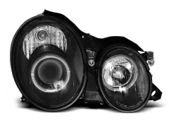 Lampy przednie ANGEL EYES BLACK MERCEDES W208 CLK 03.97-04.02 największy sklep tuningowy w Polsce!