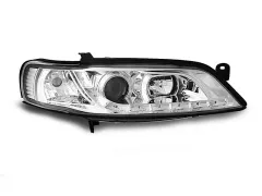 Lampy przednie OPEL VECTRA B 11.96-12.98 (+DRL) CHROME największy sklep tuningowy w Polsce!