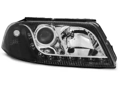 Lampy przednie (+DRL) BLACK VW PASSAT 3BG B5 FL 09.00-03.05 największy sklep tuningowy w Polsce!