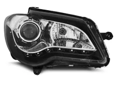 Lampy przednie (+DRL) BLACK VW TOURAN 06-10 największy sklep tuningowy w Polsce!