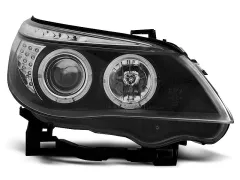 Lampy przednie ANGEL EYES BLACK LED INDICATOR BMW E60/E61 03-07 największy sklep tuningowy w Polsce!