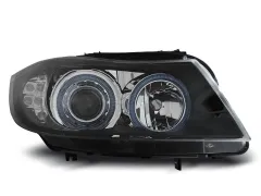 Lampy przednie ANGEL EYES BLACK LED INDICATOR BMW E90/E91 03.05-08.08 największy sklep tuningowy w Polsce!