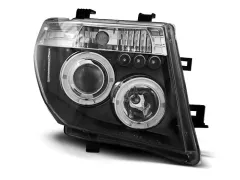Lampy przednie NISSAN NAVARA D40/PATHFINDER 05-10 ANGEL EYES BLACK największy sklep tuningowy w Polsce!